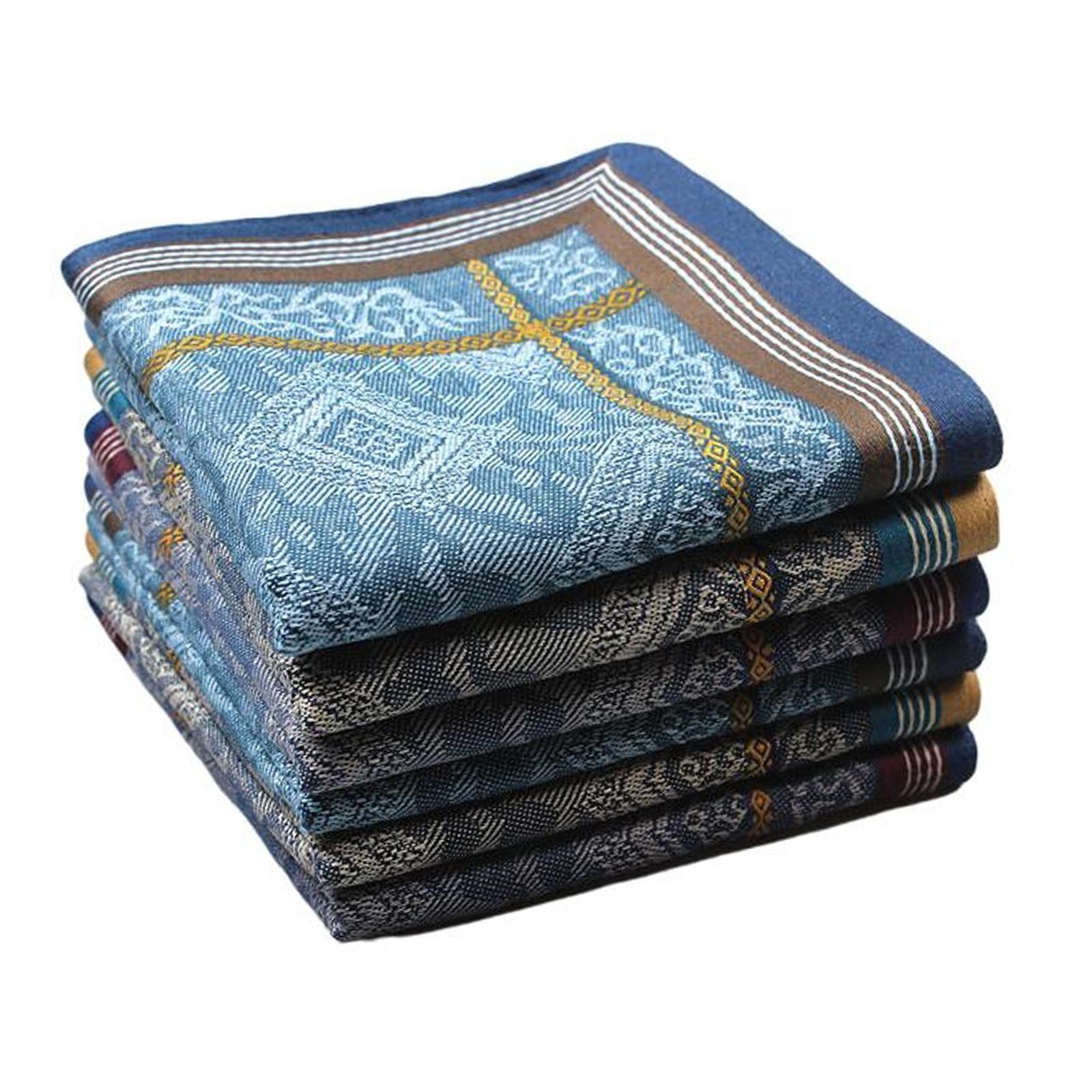 Handkerchief Cotton Men - 3Pcs Pocket Square Hankies Jacquard Hanky