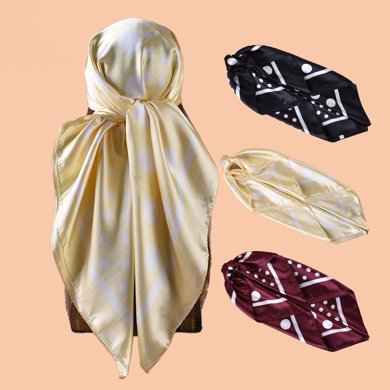 Head Wrap Turban - 1pc Gradient Paisley Print Satin Square