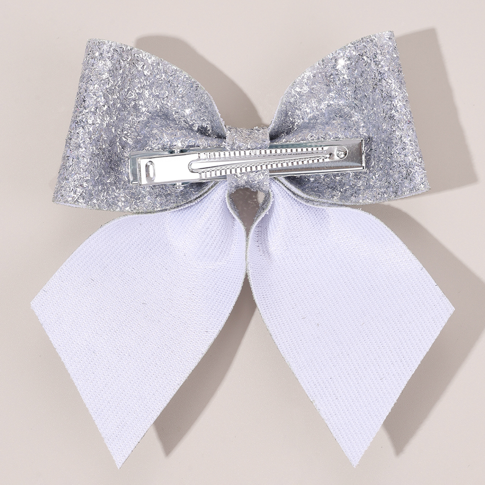 6Pcs Sparkling Bow Hair Clips  - Tie Clip Silver recensie en prijs