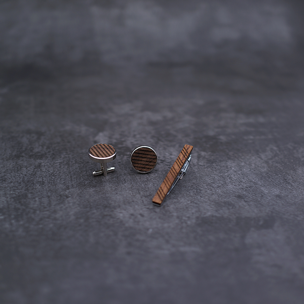 High Quality Wood Cuff links n - Tie Bar Set Gift recensie en prijs