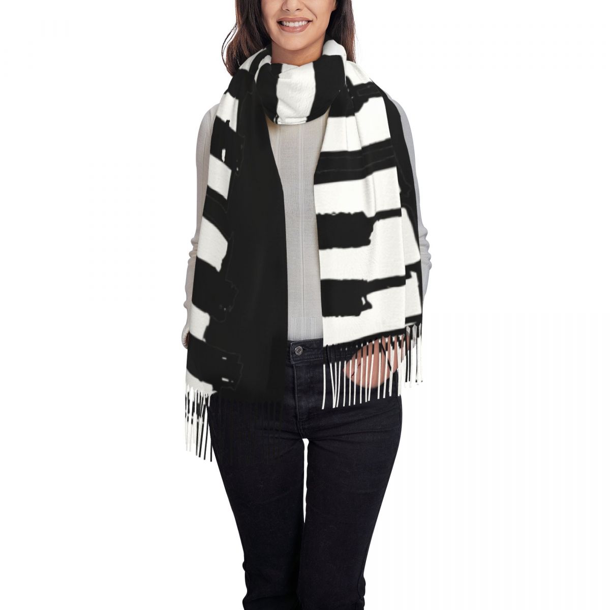 Minimalistic Piano Keys Scarf  - Pashmina Wrap Large recensie en prijs