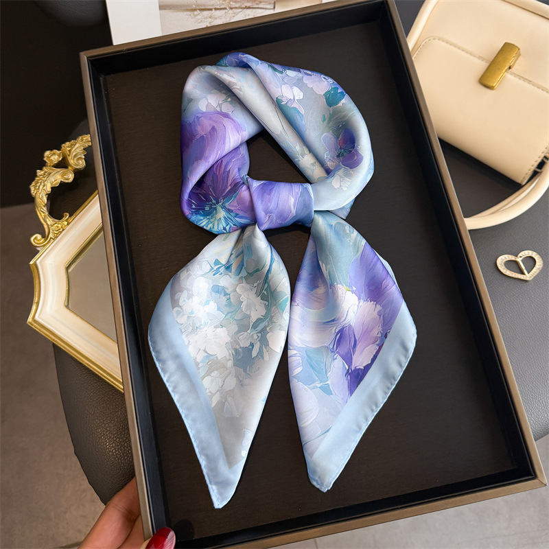 2026 New Floral Print Silk Squ - Ascot Neck Scarf recensie en prijs