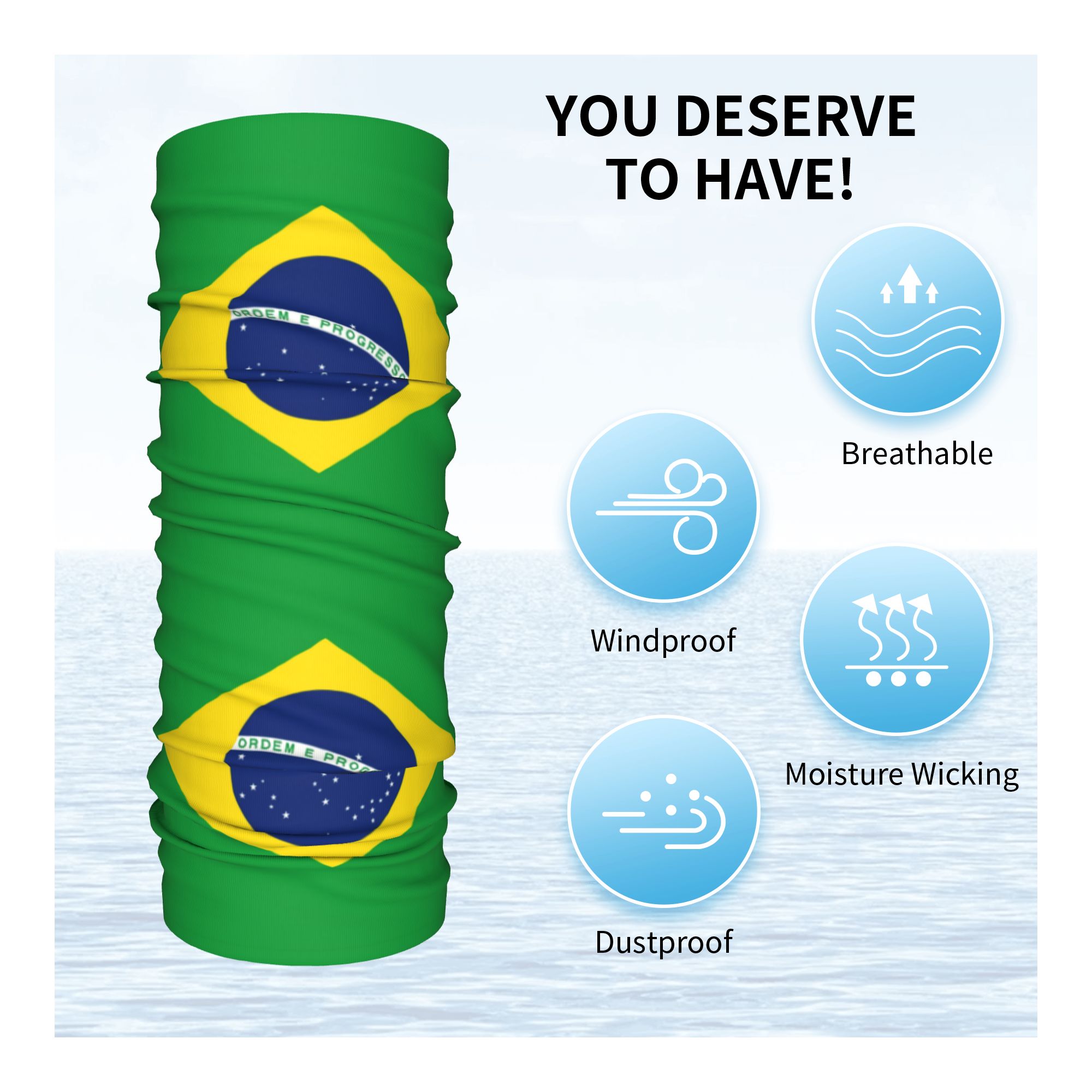 Custom Brazil Flag Bandana Nec - Neck Warmer Tube recensie en prijs