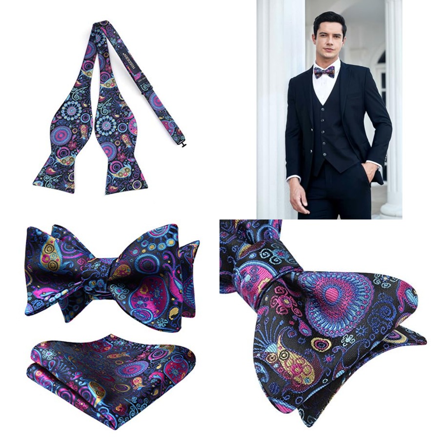 Bow Ties for Men Floral Bowtie - Pocket Square Set recensie en prijs