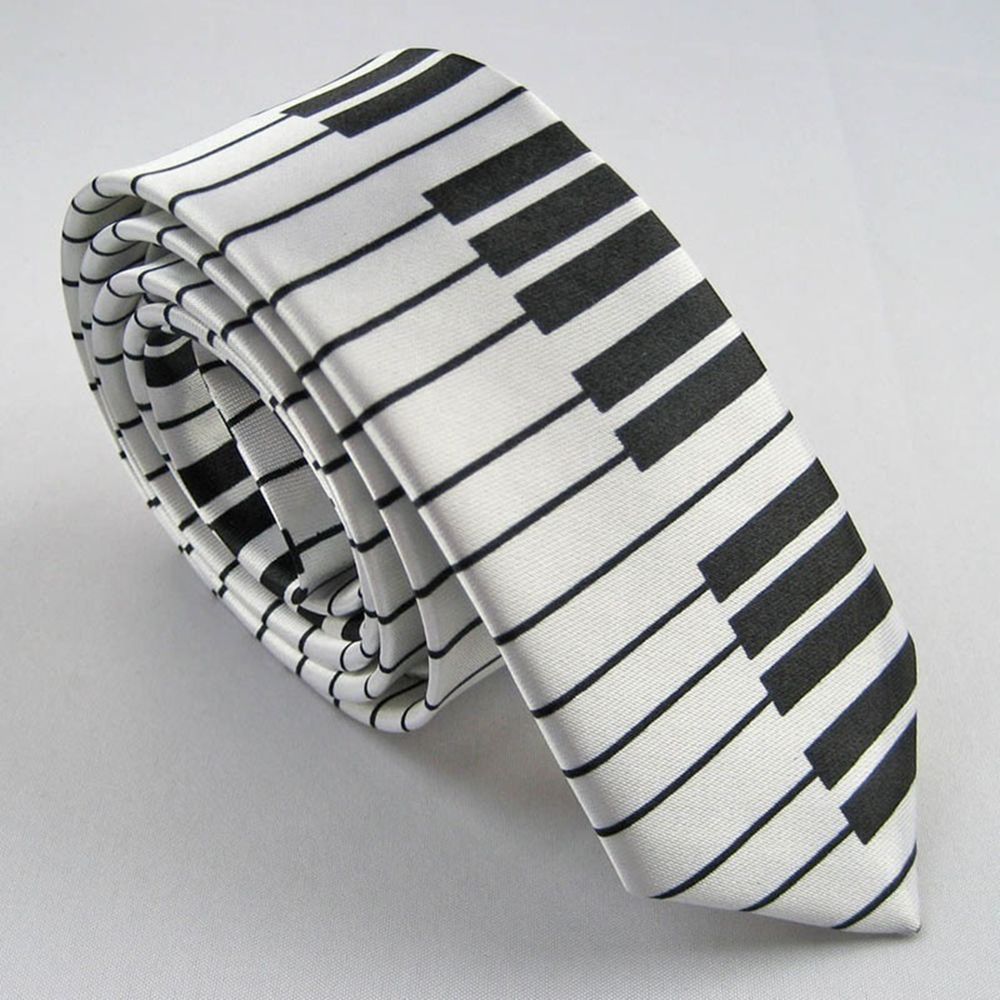 Skinny Piano Black & White Men - Skinny Tie Men recensie en prijs