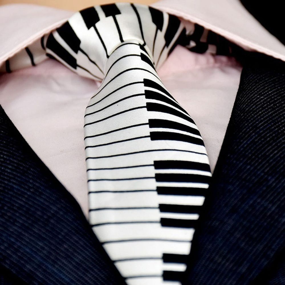 Skinny Piano Black & White Men - Skinny Tie Men recensie en prijs