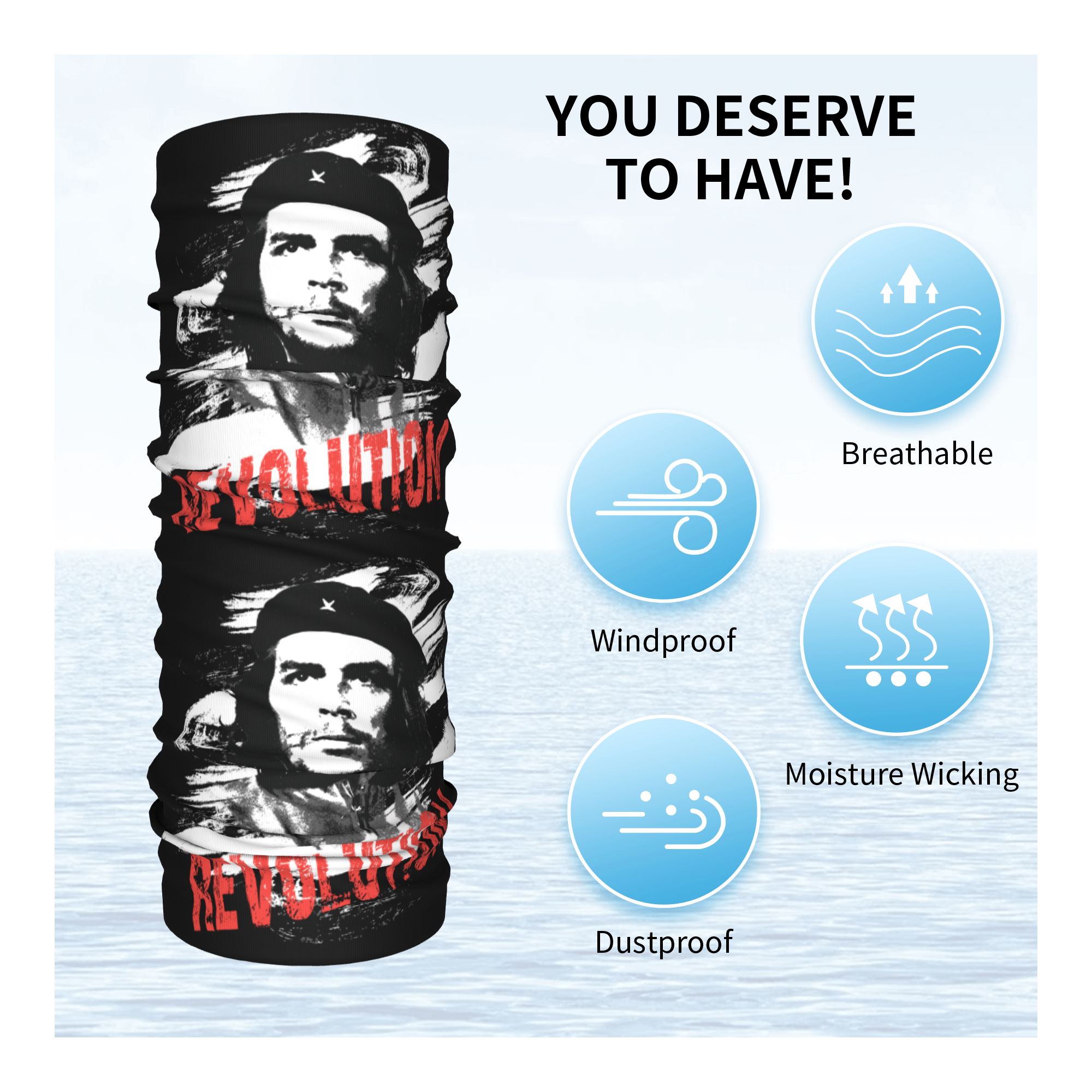 Custom Che Guevara Revolution  - Neck Warmer Tube recensie en prijs