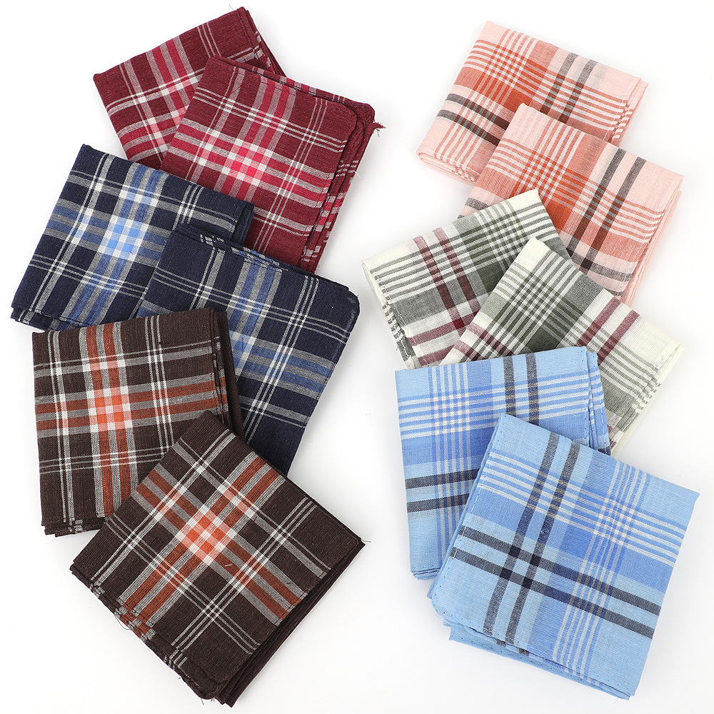 6pcs Men's Mixed Color Plaid S - Handkerchief Cotton Men recensie en prijs