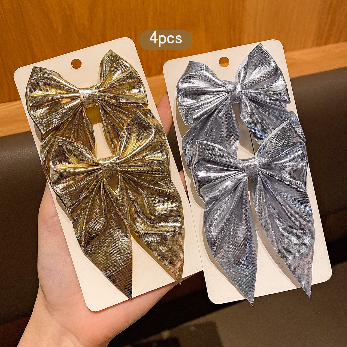 4 fashionable bow hair clips i - Tie Clip Silver recensie en prijs