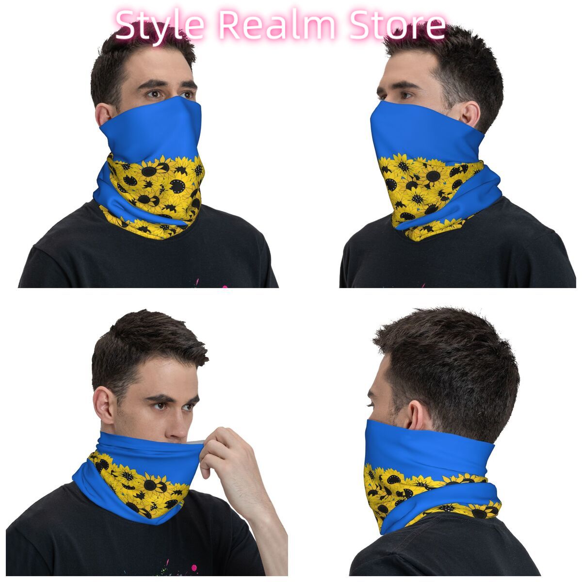 Blue Sunflower Printed Winter  - Neck Warmer Tube recensie en prijs