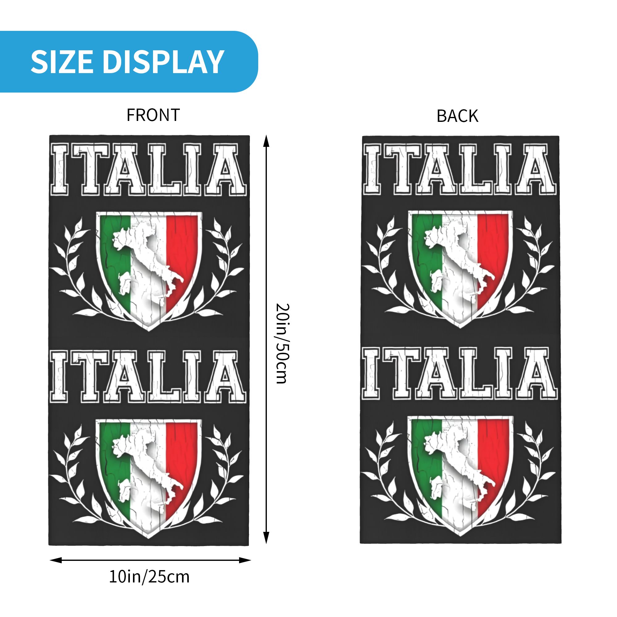 Custom Italy Flag Bandana Neck - Neck Warmer Tube recensie en prijs