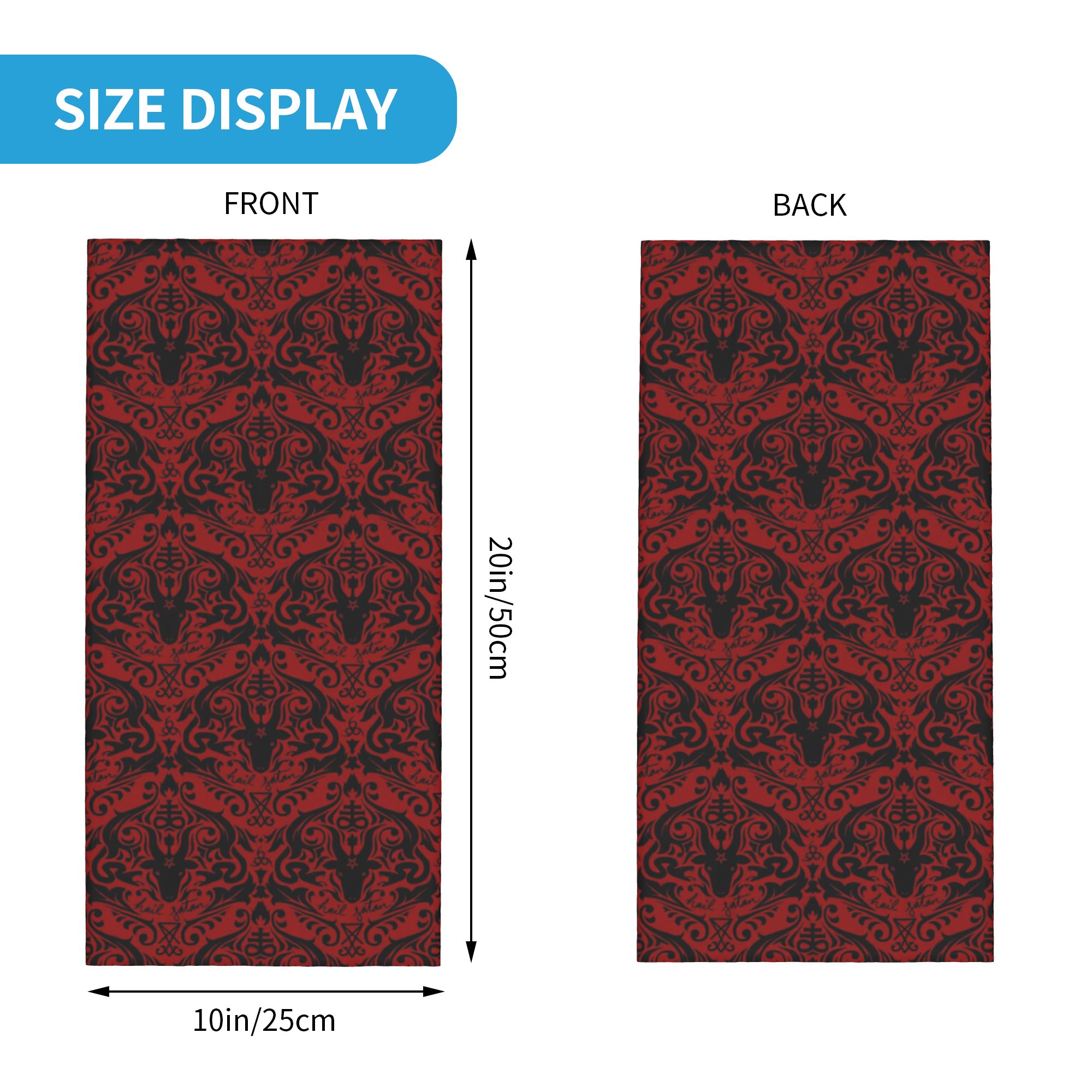 Baphomet Damask Hail Satan Bla - Neck Warmer Tube recensie en prijs