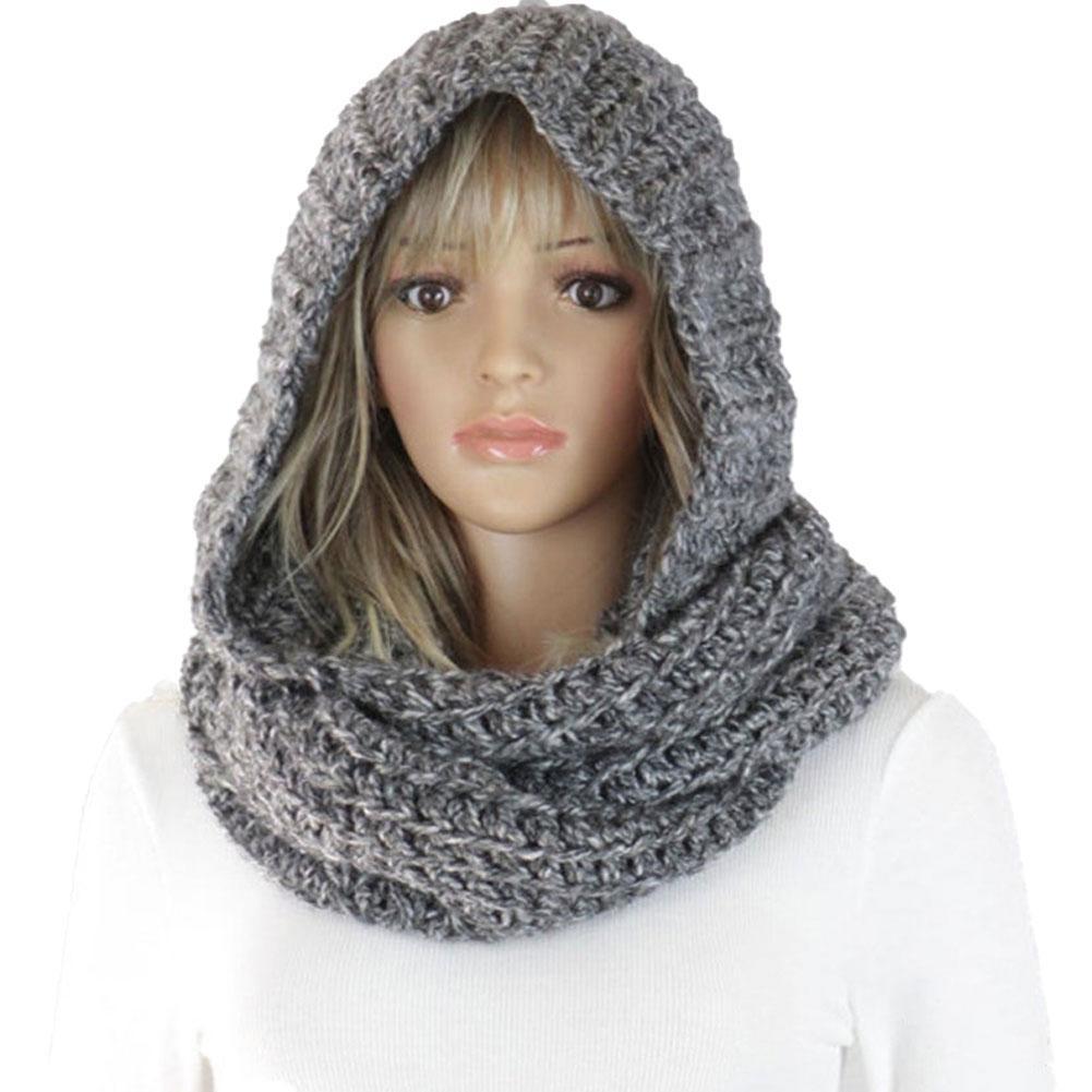 Knitted Hooded Scarf Winter Wo - Infinity Scarf Knit recensie en prijs