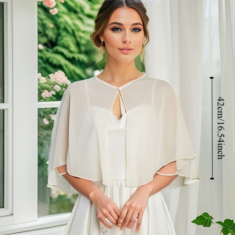 Vintage Sheer Chiffon Capelet  - Stole Wedding Shawl recensie en prijs