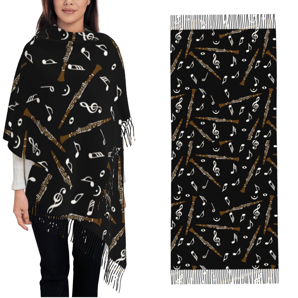 Womens Scarf with Tassel Clari - Pashmina Wrap Large recensie en prijs
