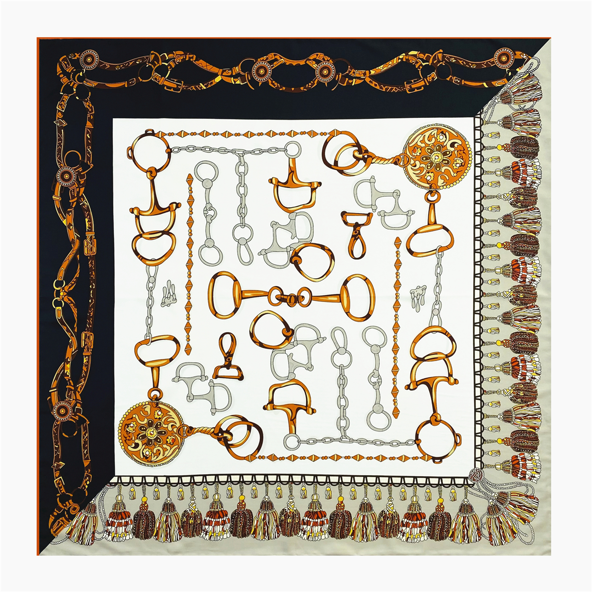 90cm Luxury Rope Tassels Twill - Scarf Silk Square recensie en prijs