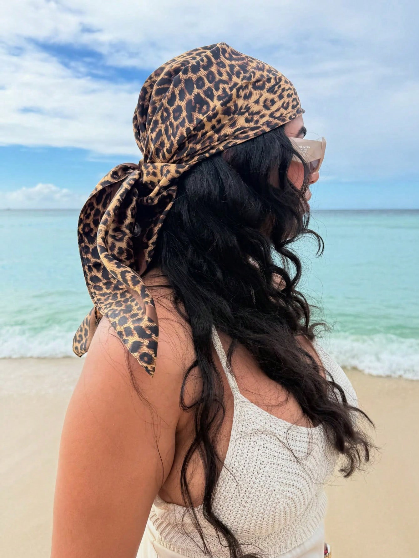90cm Leopard Print Neckerchief - Head Wrap Turban recensie en prijs