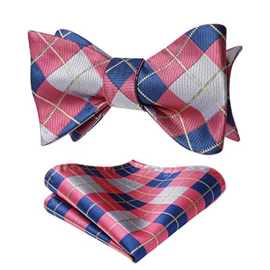 Bow Ties for Men Check Plaid S - Pocket Square Set recensie en prijs