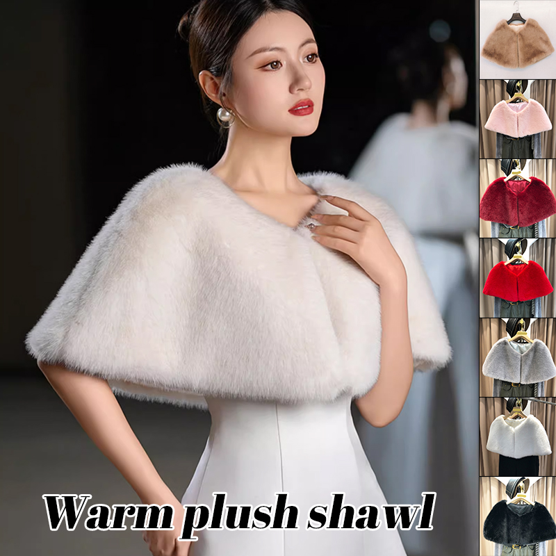 Women Winter Faux Fur Shawl El - Stole Wedding Shawl recensie en prijs
