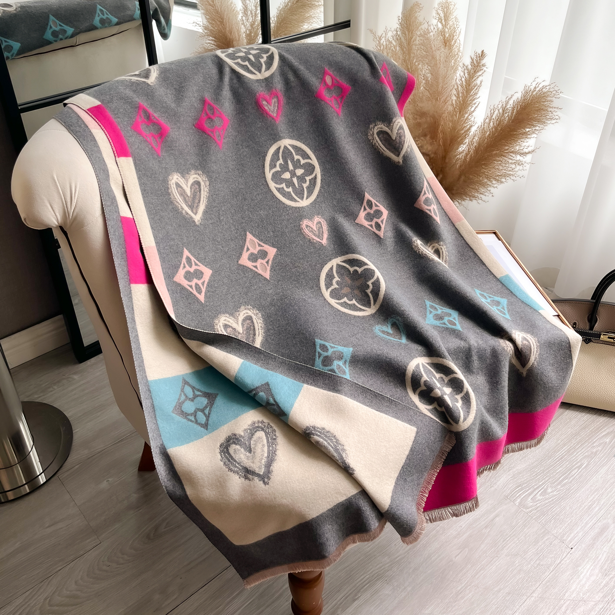 Luxury Cashmere Love Scarf Win - Woven Scarf Blanket recensie en prijs