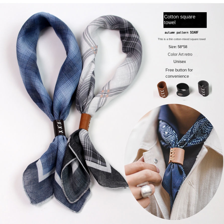Men's Square Scarf with Button - Ascot Neck Scarf recensie en prijs