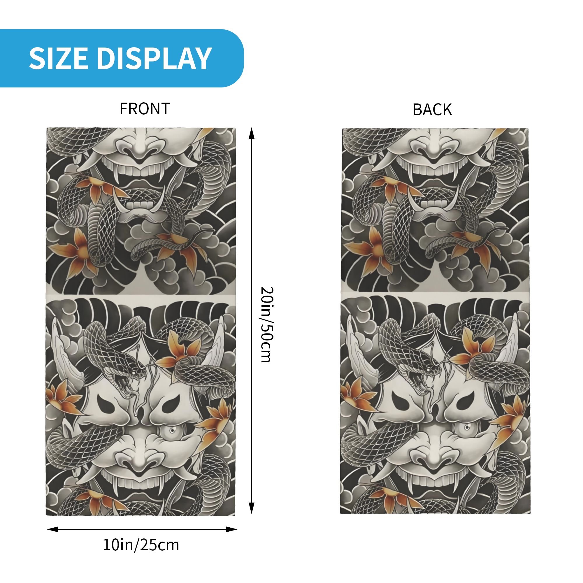 Custom Samurai Oni Demon Banda - Neck Warmer Tube recensie en prijs