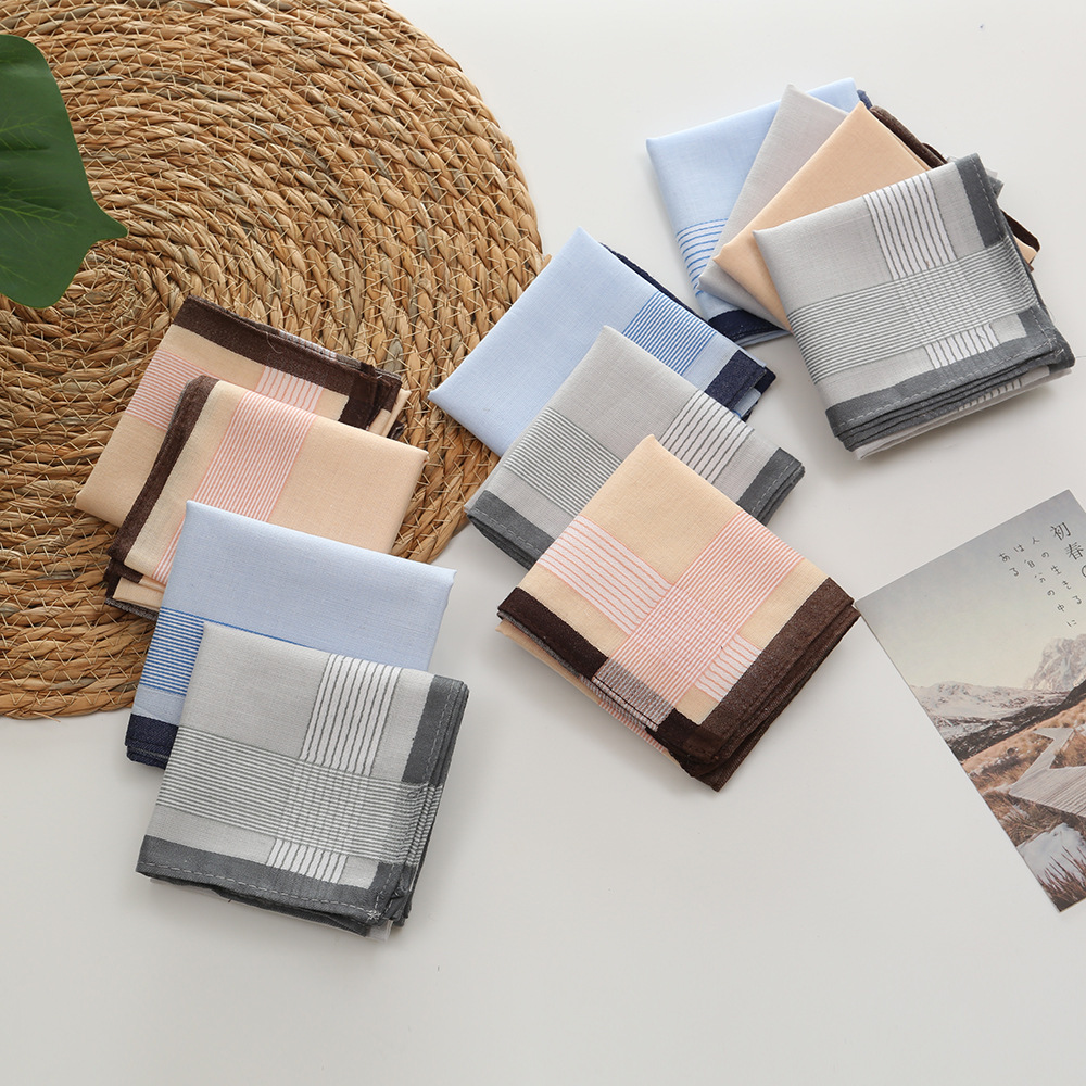 12Pcs 100% Cotton Yarn Dyed Ha - Handkerchief Cotton Men recensie en prijs