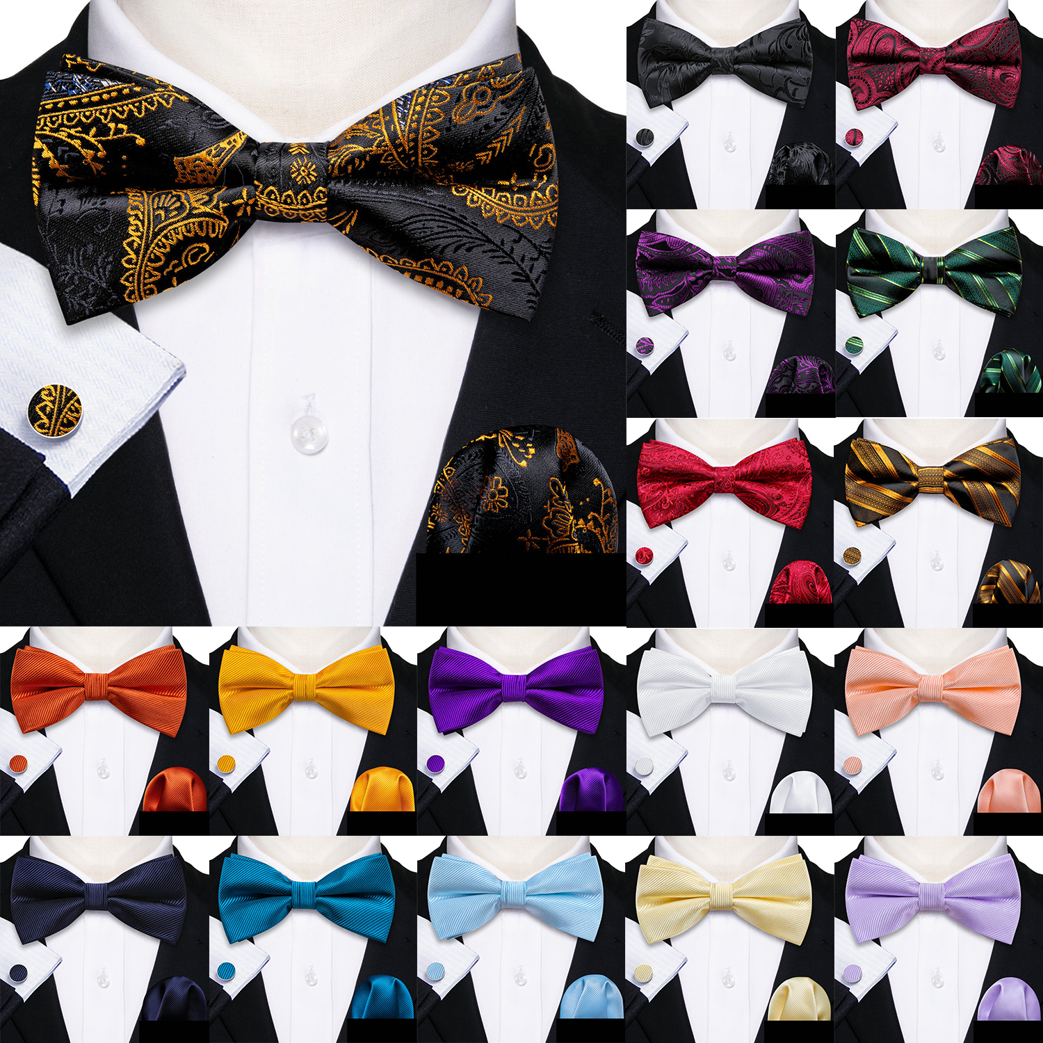Barry.Wang Silk Mens Bow Tie B - Bow Tie Pre Tied recensie en prijs