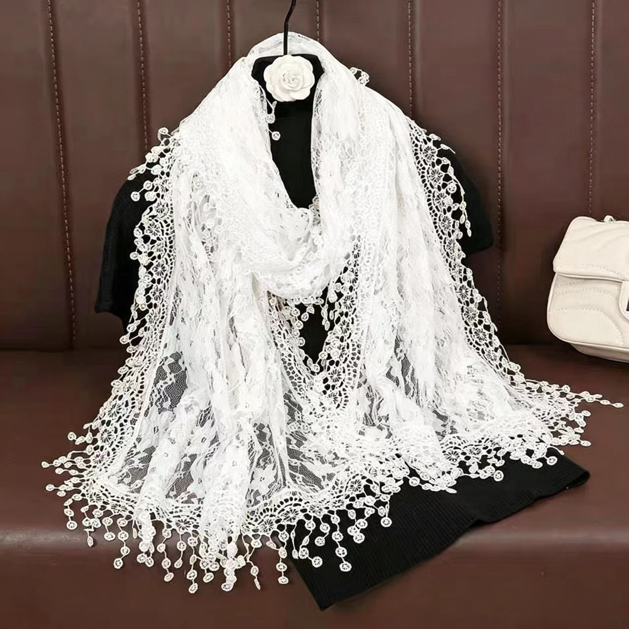 New Embroidery Lace Scarf Shaw - Stole Wedding Shawl recensie en prijs