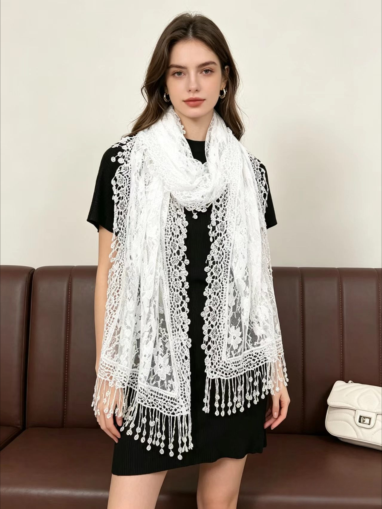 New Embroidery Lace Scarf Shaw - Stole Wedding Shawl recensie en prijs