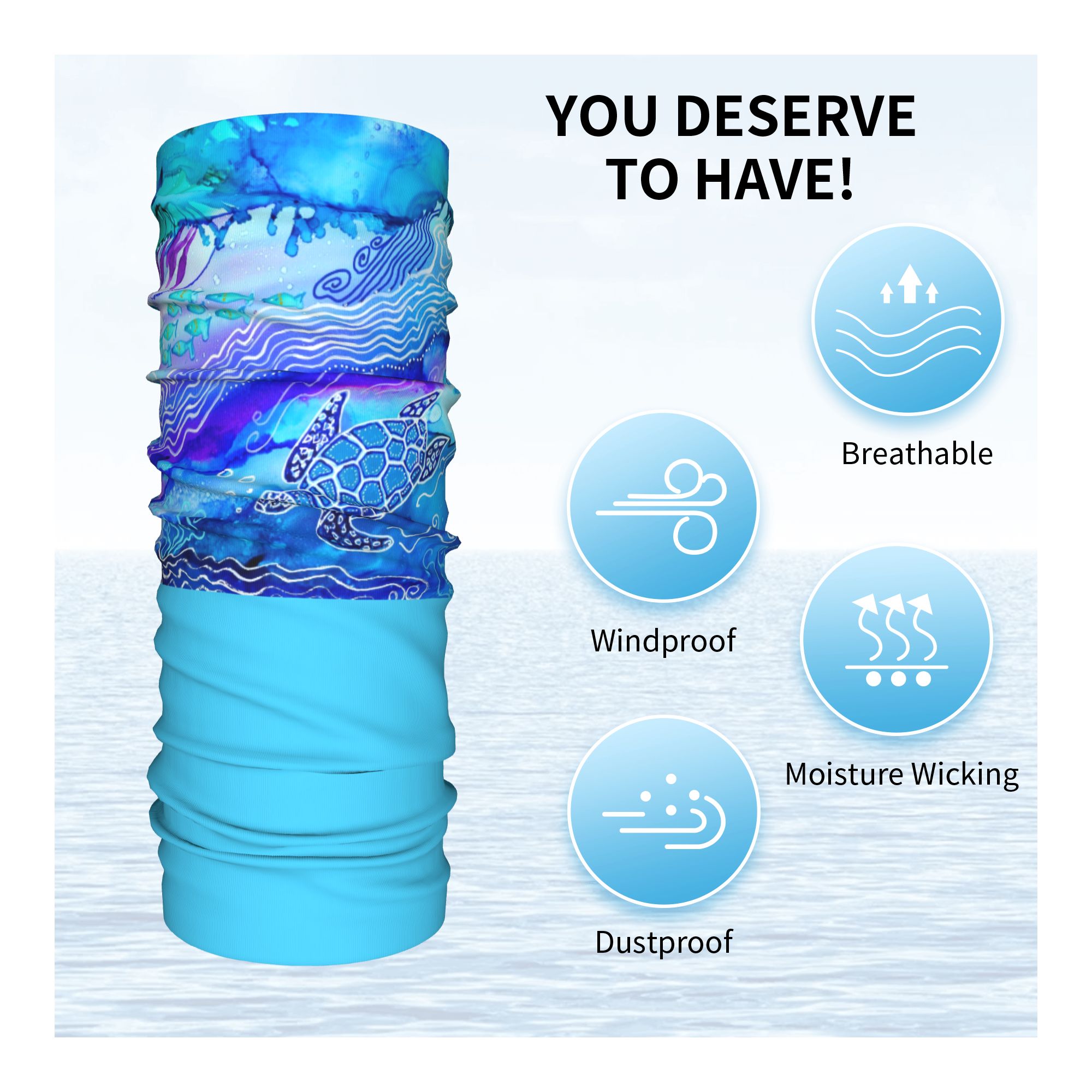 Custom Ocean Turtle Dive Winte - Neck Warmer Tube recensie en prijs