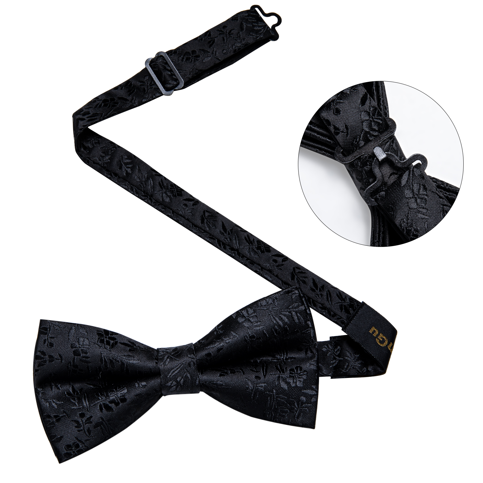 4Pcs Black Solid Floral Men's  - Bow Tie Pre Tied recensie en prijs