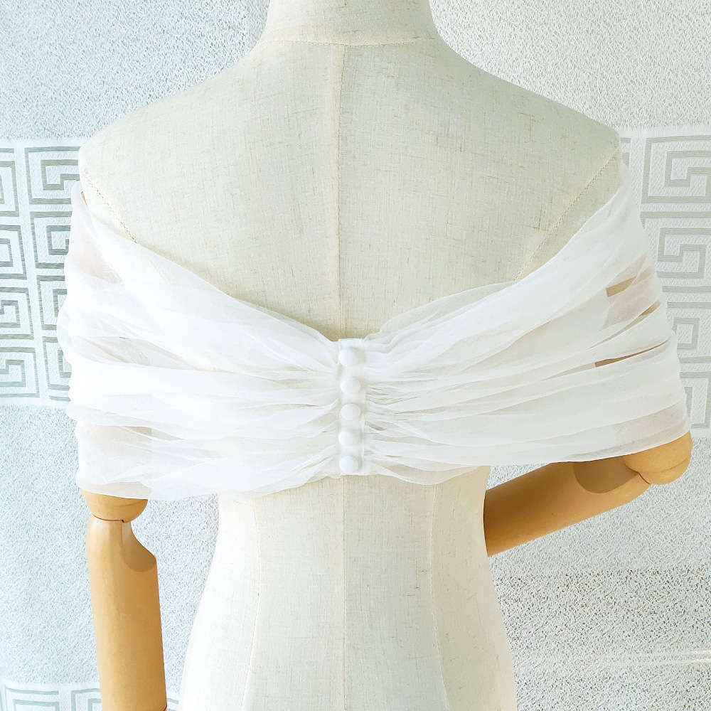Women Pleated Tulle Sheer Wrap - Stole Wedding Shawl recensie en prijs