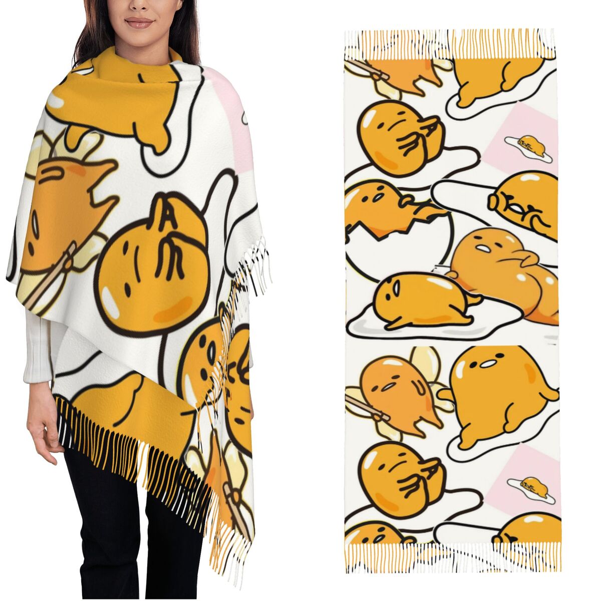 Gudetama Cute Egg Cartoon Scar - Pashmina Wrap Large recensie en prijs