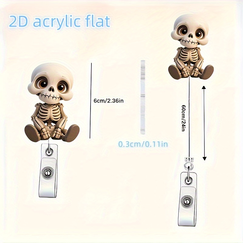 2D Flat, Acrylic Dazed Skull H - Lanyard Badge Holder recensie en prijs